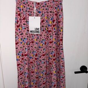 Love Moschino Pink Floral Maxi Skirt